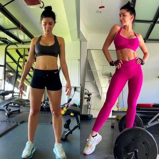 An Intense Picture of Brittany Nassif where she is seen exercising